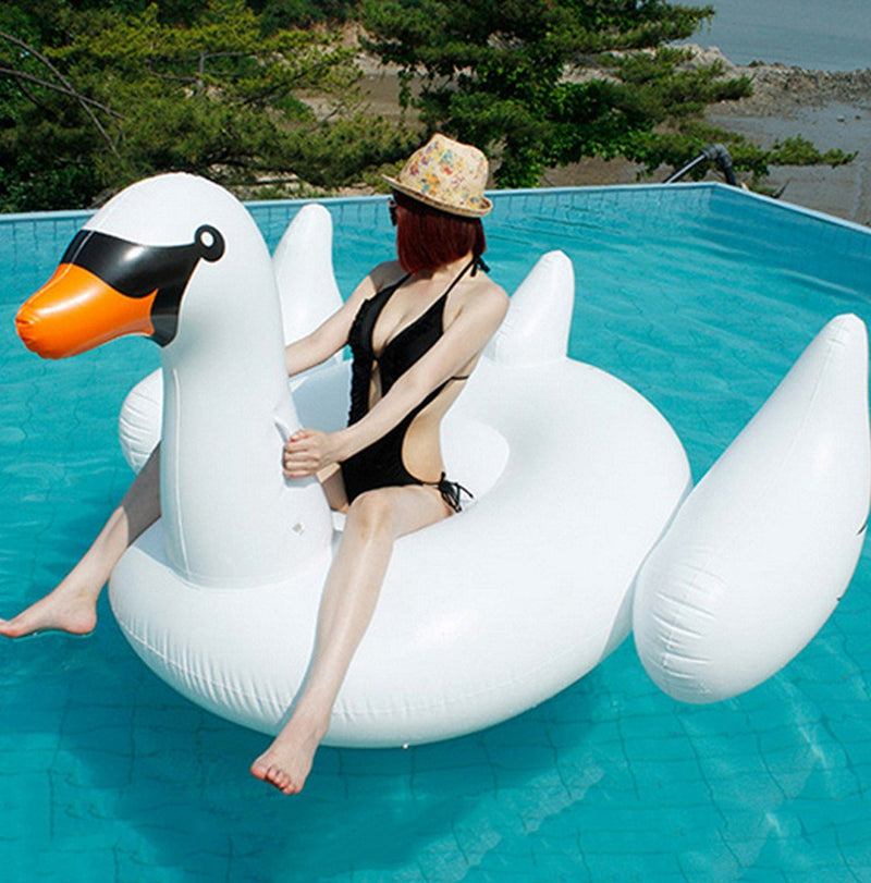 swan pool float starwake in pool