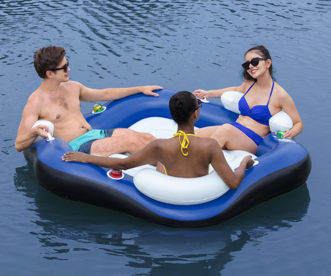 Luxurious Three-Person Pool Float Island