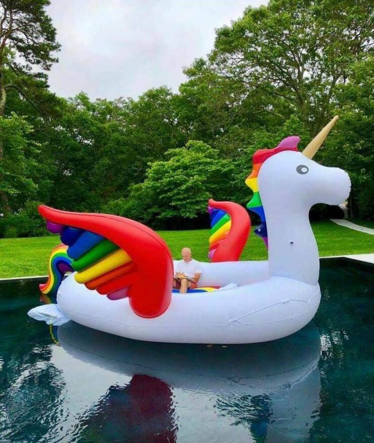 Giantic inflatable Unicorn for 6-Adult pool float starwake