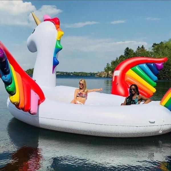 Giantic inflatable Unicorn for 6-Adult pool float starwake