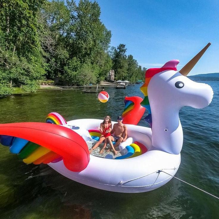 Giantic inflatable Unicorn for 6-Adult pool float starwake