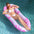 Breathable pool chair float with a palm tree and flower print surface
