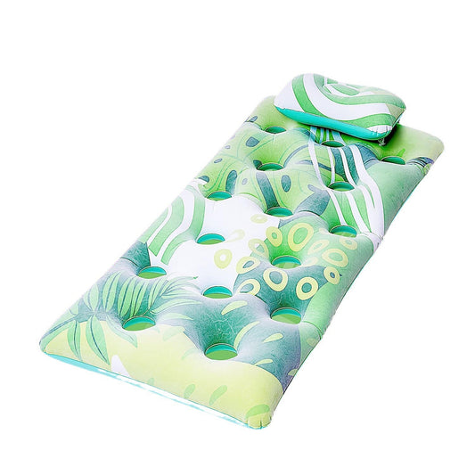 Cozy Green Palm Tree Floating Pool Chair - Relaxation Essential