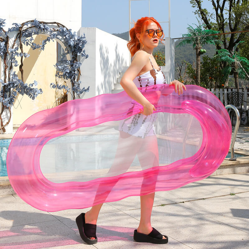 Pink-clear-Mesh-Wavy-Lounger-Float-starwake
