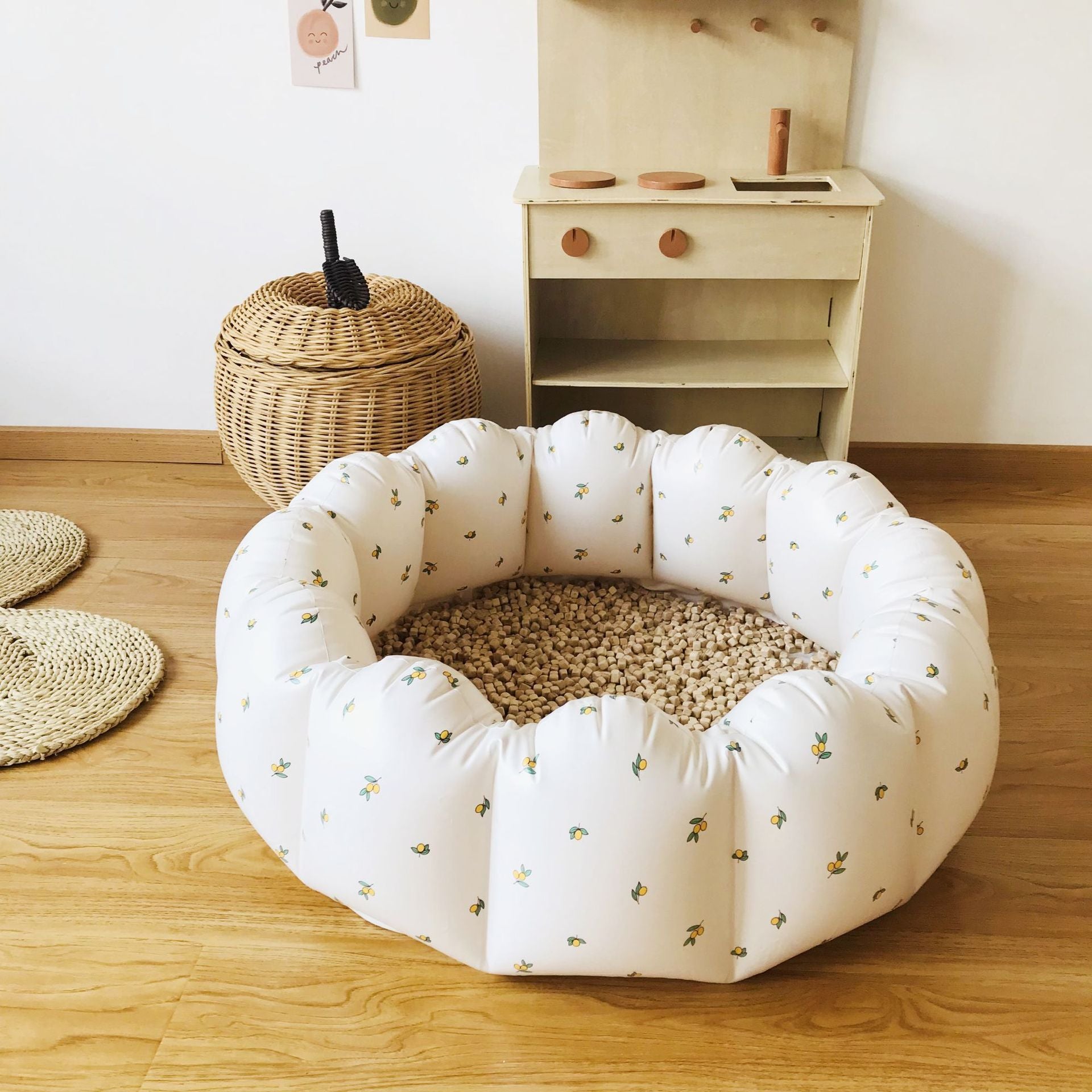 Olive printing baby inflatable pool starwake