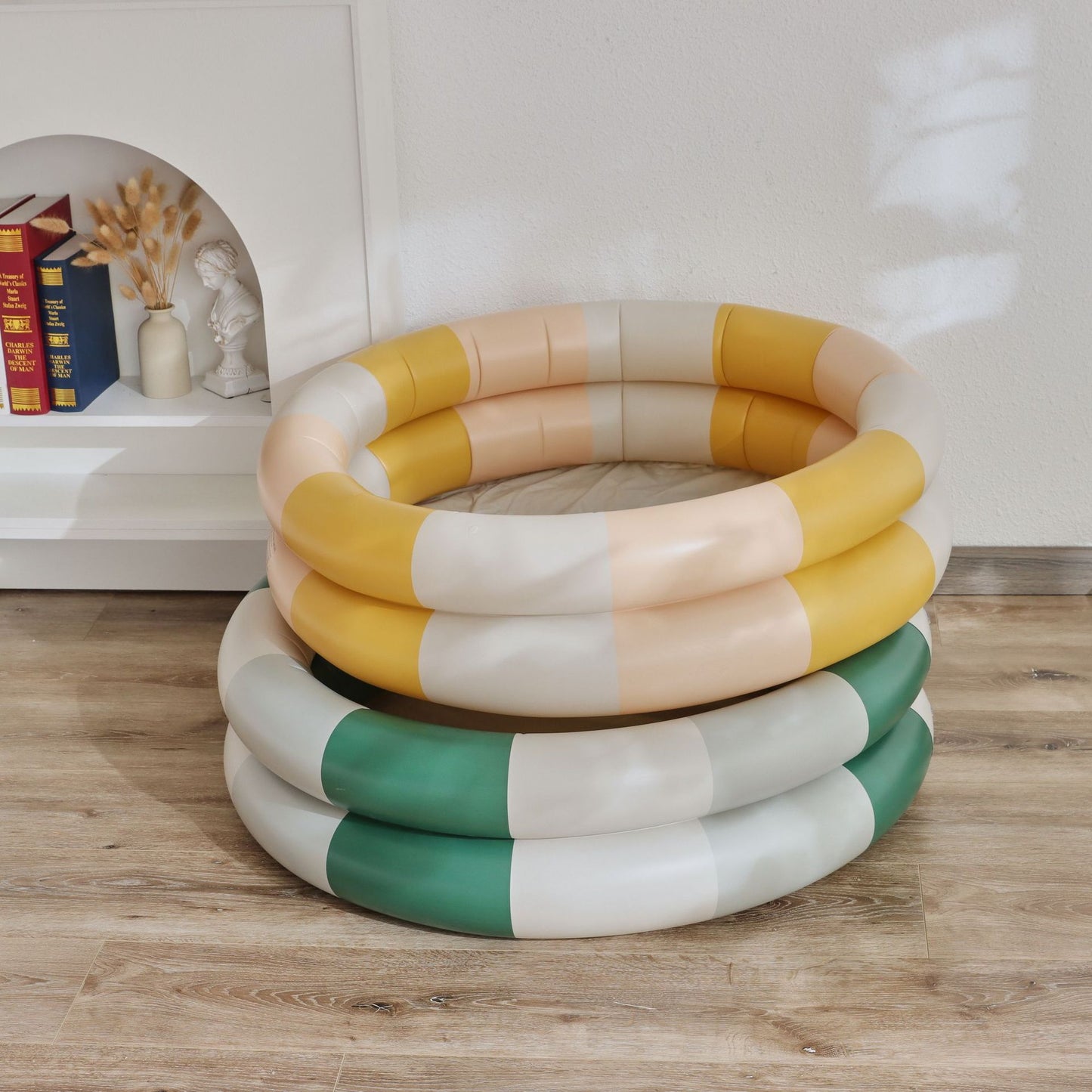 Baby stripe print inflatable pool starwake