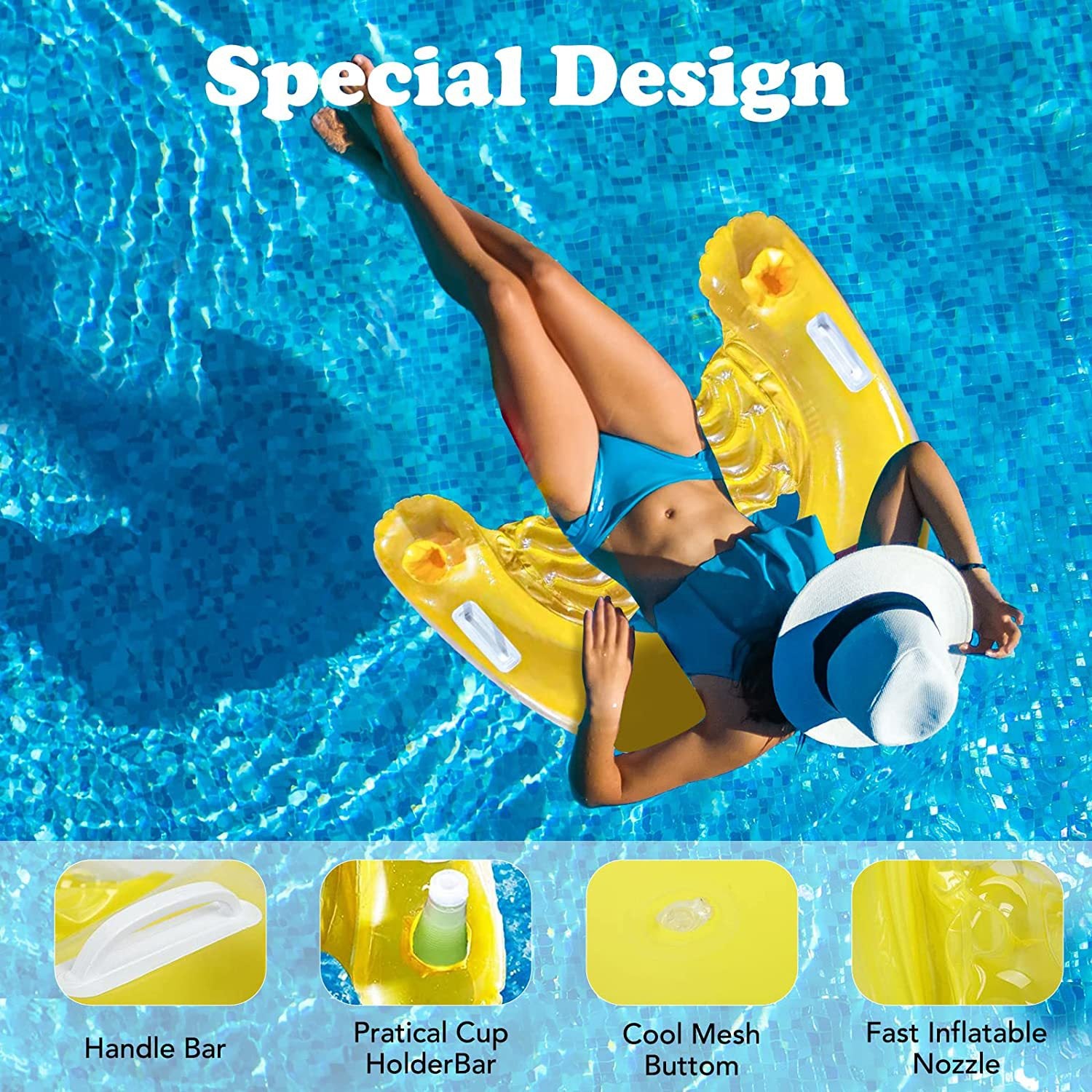 floating pool lounge chairs starwake detail