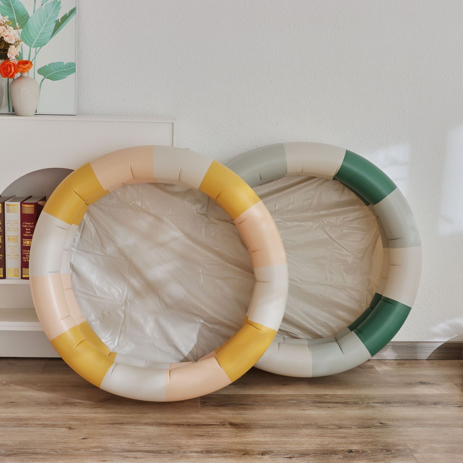 Baby stripe print inflatable pool starwake