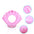 Pink inner tube for floating with an inflated shell ring for stability