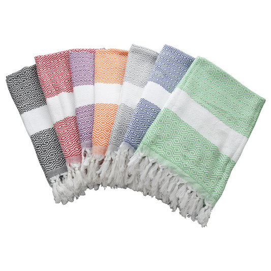 Turkish Lozenge Tassel Beach Towel starwake 