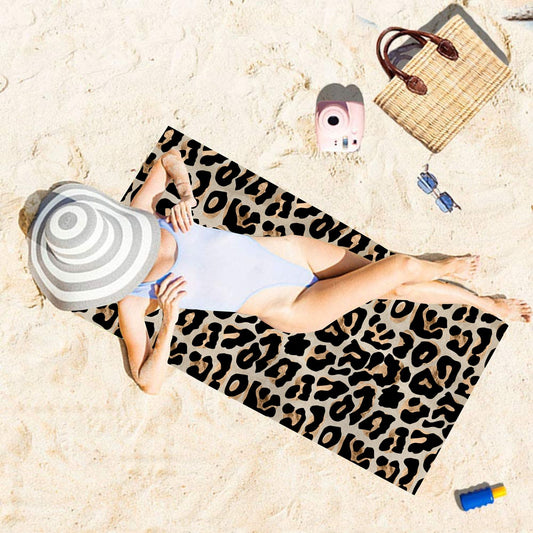 leopard beach towel starwake 
