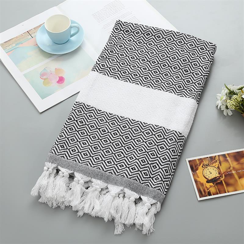 tassel beach towel starwake grey