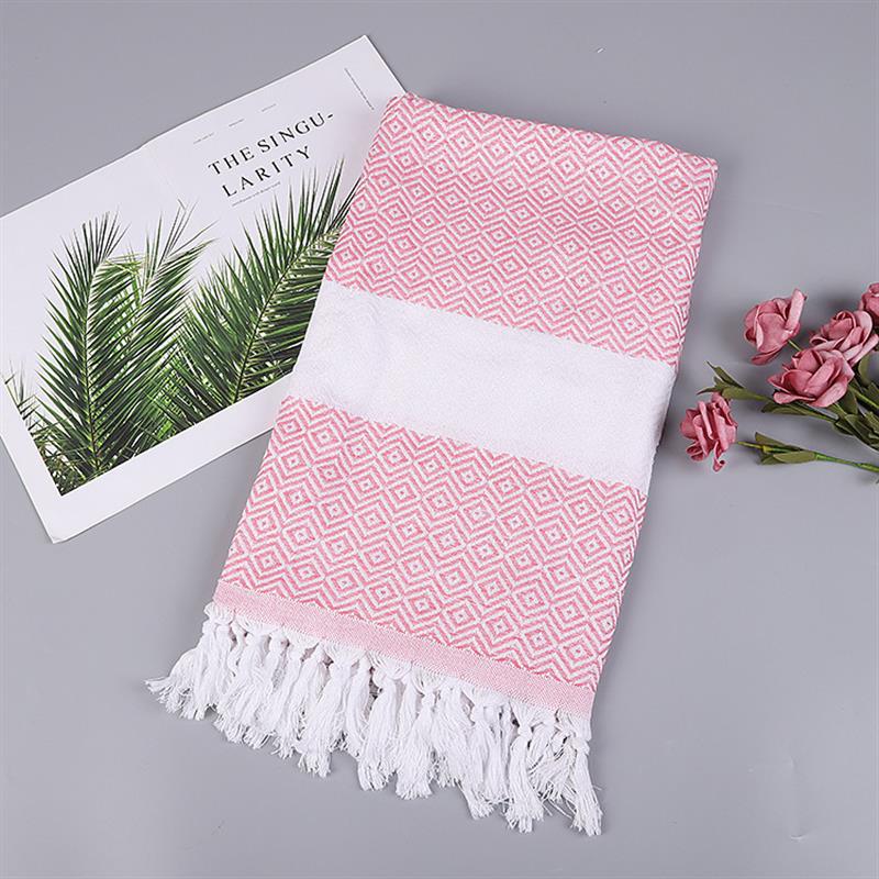 tassel beach towel starwake pink