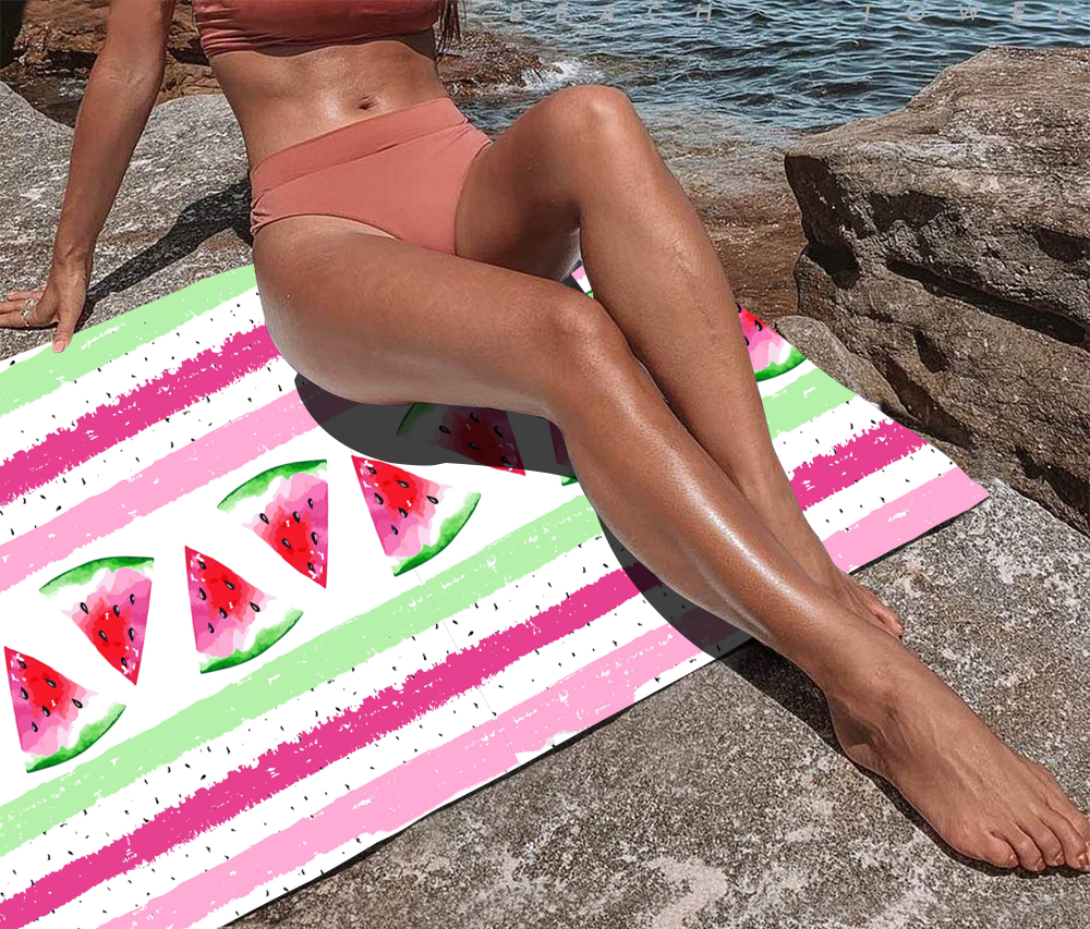 pink striped beach towel starwake women