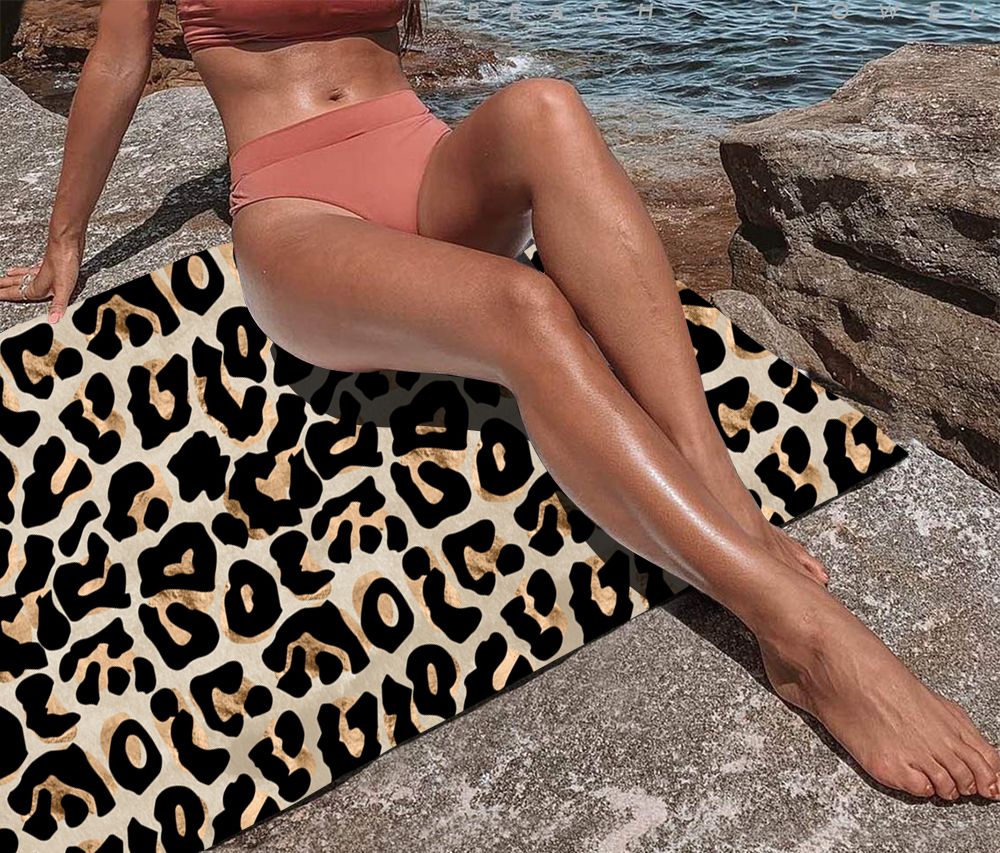 large Leopard beach towels starwake  beach 