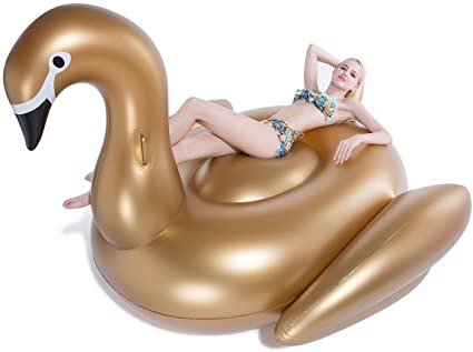 pool float swan starwake gold