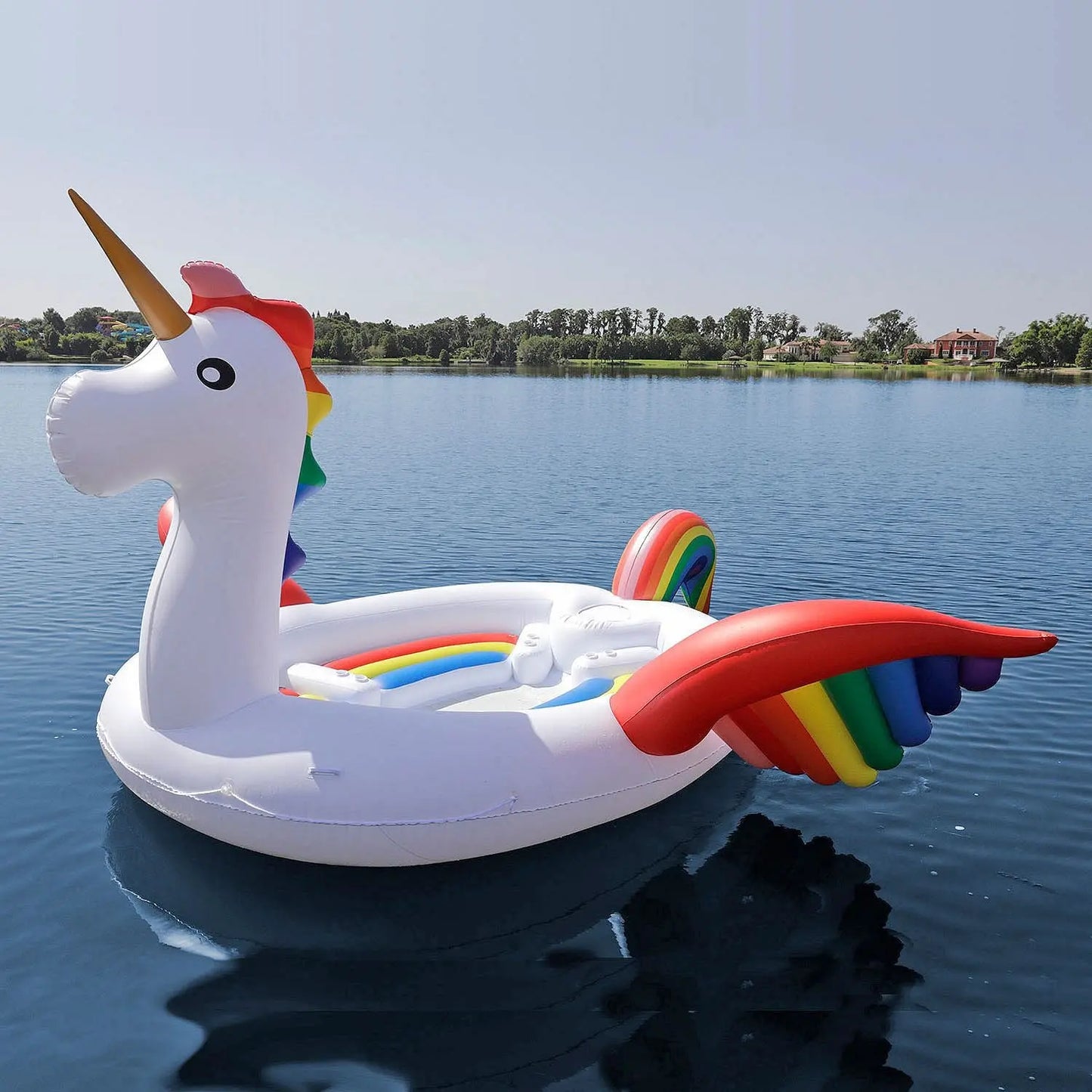 Giantic inflatable Unicorn for 6-Adult pool float starwake