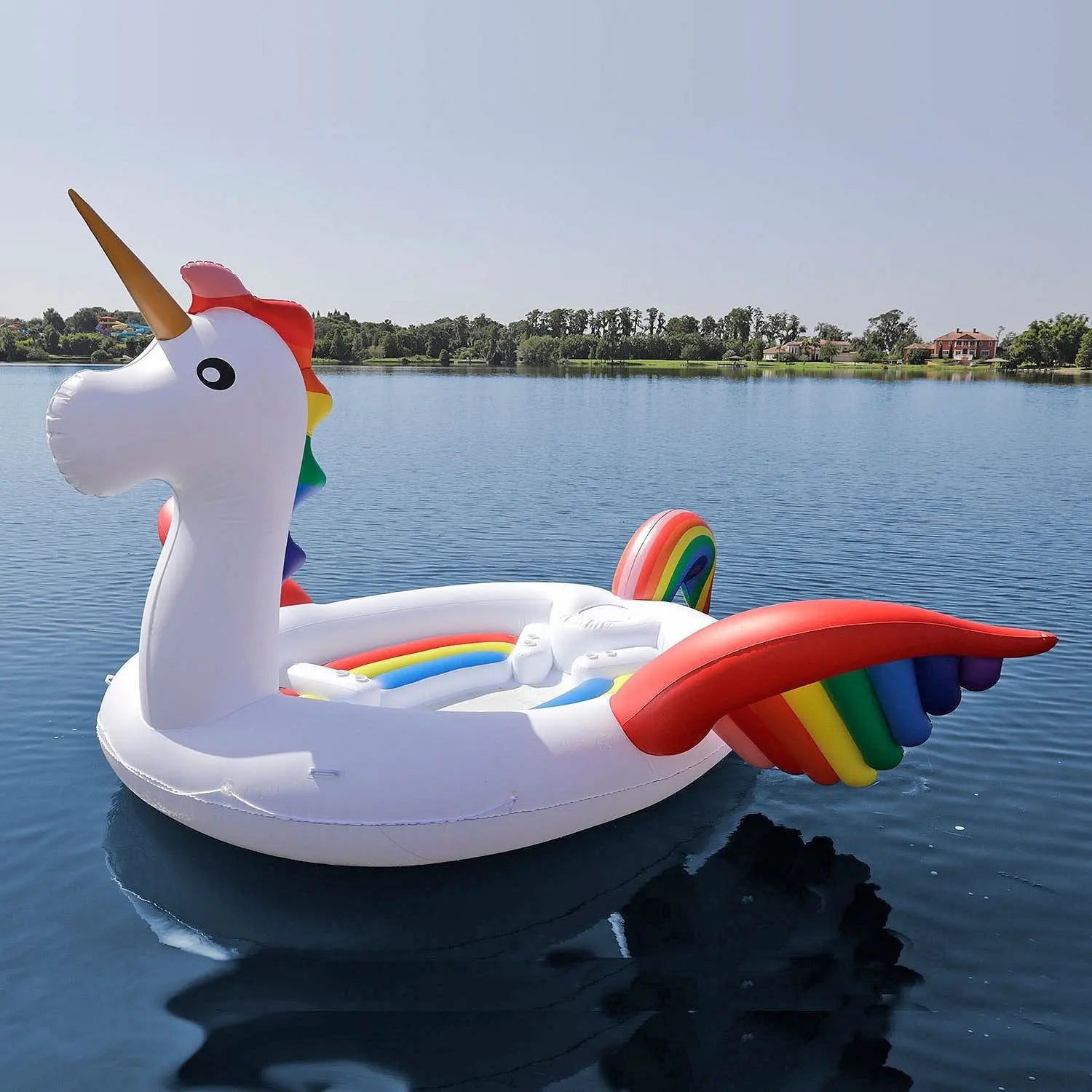 Giantic inflatable Unicorn for 6-Adult pool float starwake