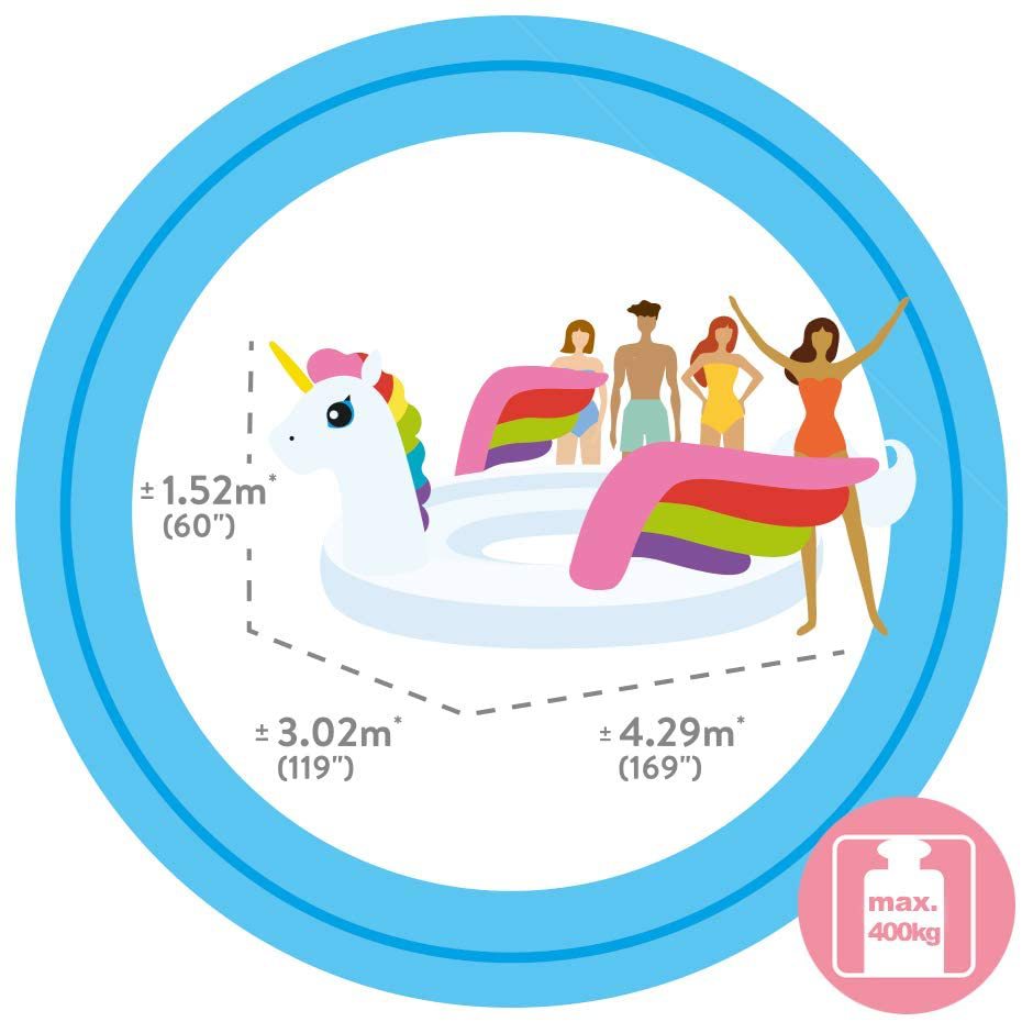 Giantic inflatable Unicorn for 4-Adult pool float starwake