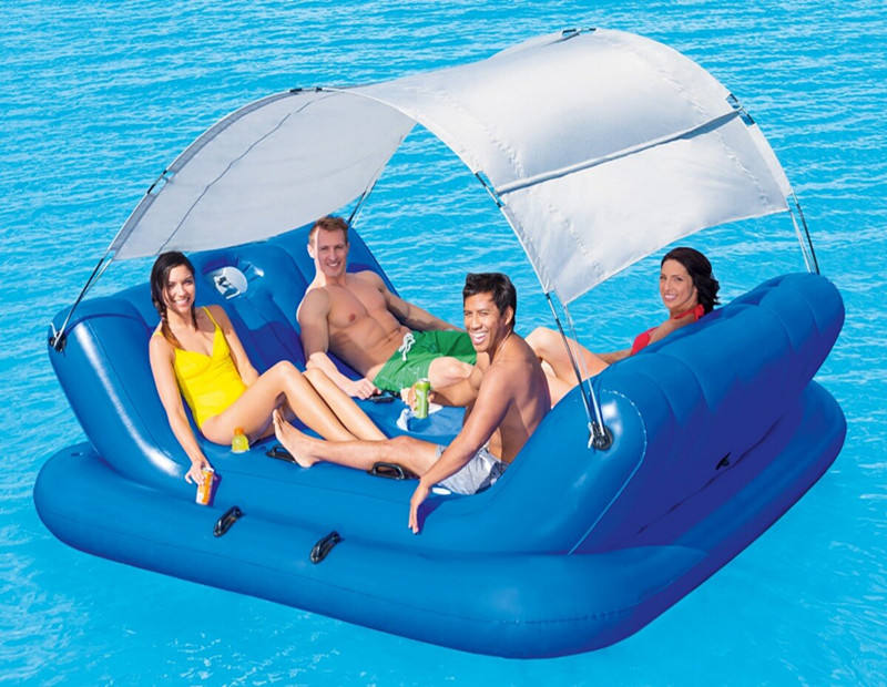floating pool island starwake for 4-Adult