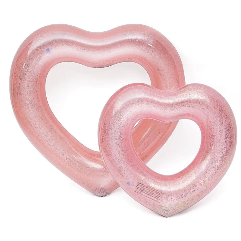 pink swim ring pool float inflatable  starwake Heart shaped