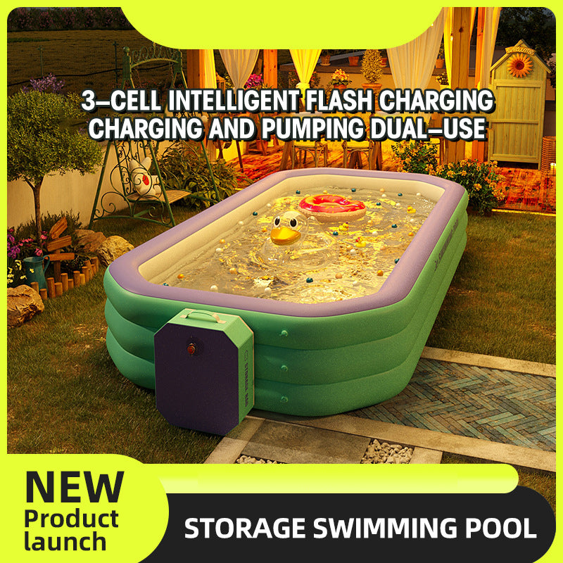 Large family inflatable swimming pool starwake