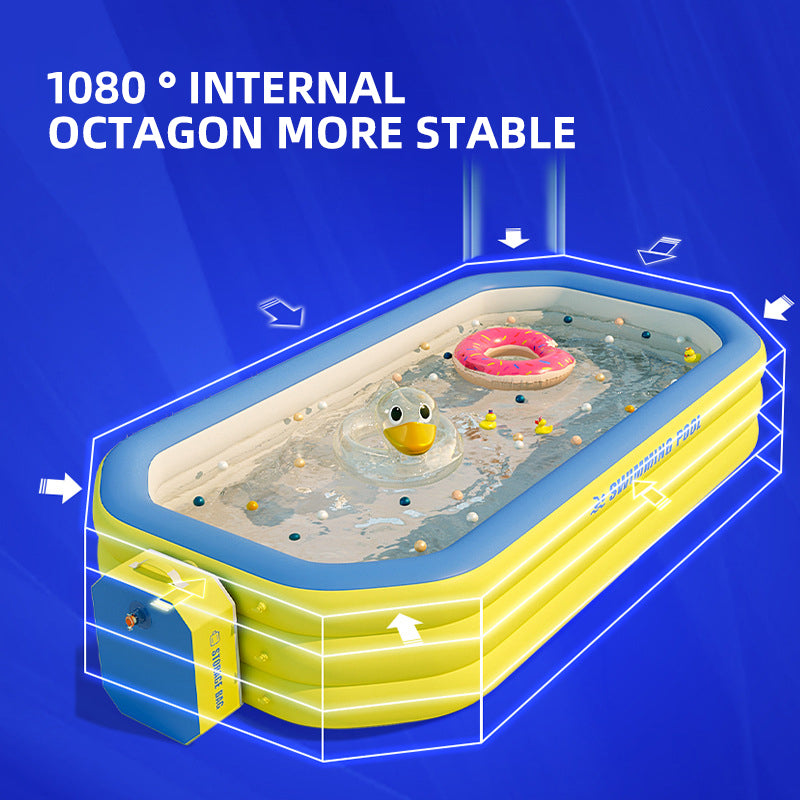 Large family inflatable swimming pool starwake