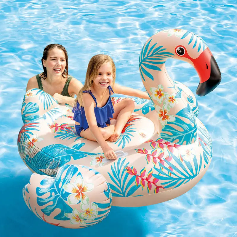 Printed giant flamingo pool float starwake