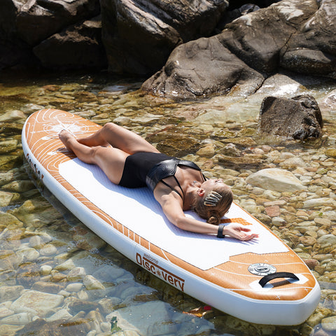 Inflatable Stand Up paddle Board DISCOVERY Wood color11′ SUP Board starwake