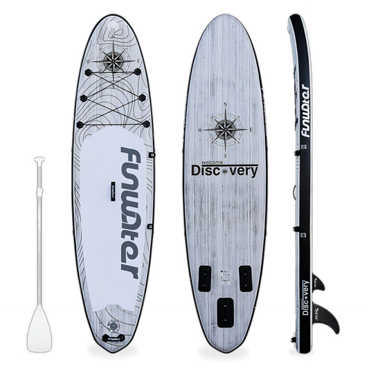 Inflatable Stand Up paddle Board DISCOVERY Wood color11′ SUP Board