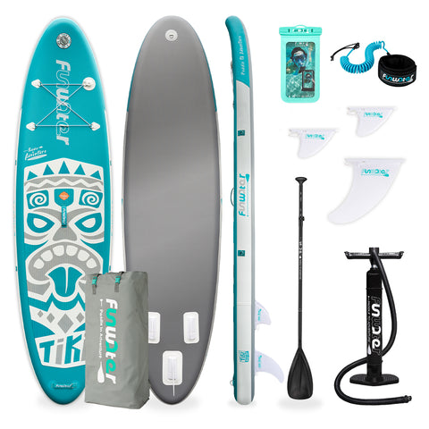 Inflatable Stand Up paddle Board WHITE NEW TIKI 10′6″ SUP Board starwake