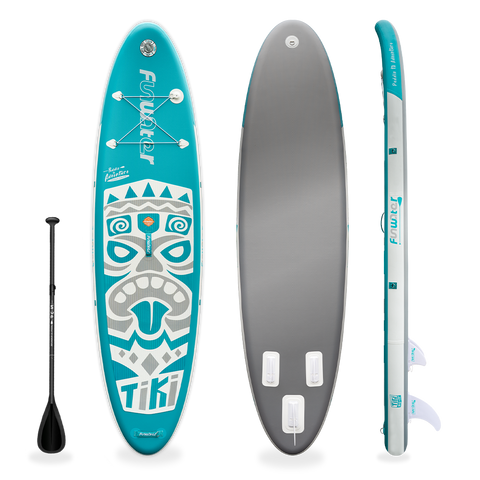 Inflatable Stand Up paddle Board WHITE NEW TIKI 10′6″ SUP Board starwake