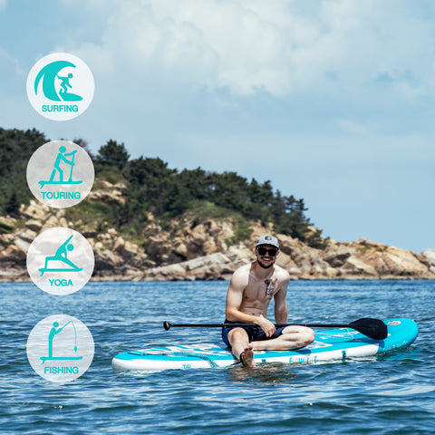 Inflatable Stand Up paddle Board WHITE NEW TIKI 10′6″ SUP Board starwake