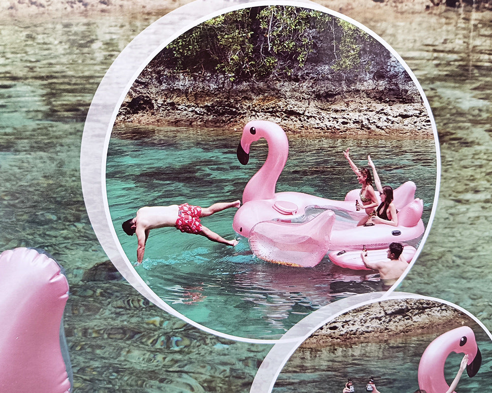 flamingo inflatable pool float for 2-4 person starwake product details