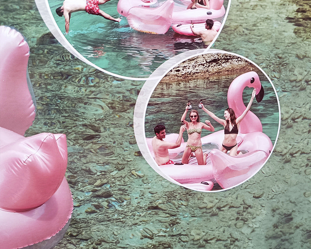 flamingo pool float lounger for 2-4 person starwake product details