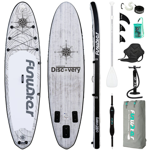 Inflatable Stand Up paddle Board DISCOVERY Wood color11′ SUP Board starwake