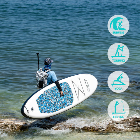 Inflatable Stand Up paddle Board CAMOUFLAGE 10′ BLACK SUP Board starwake