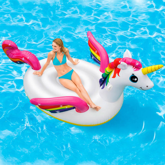 Rainbow  unicorn pool float  starwake women
