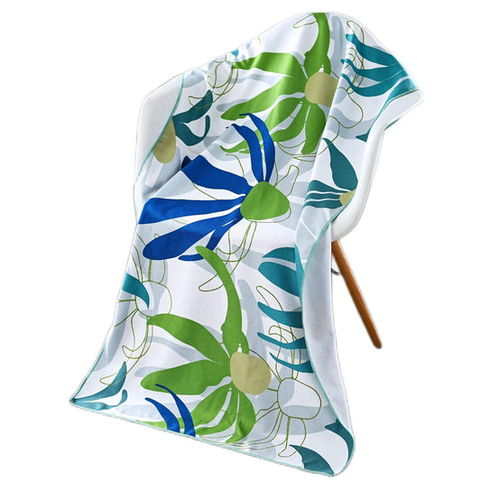 Green Palm Tree Oversized Beach Towel