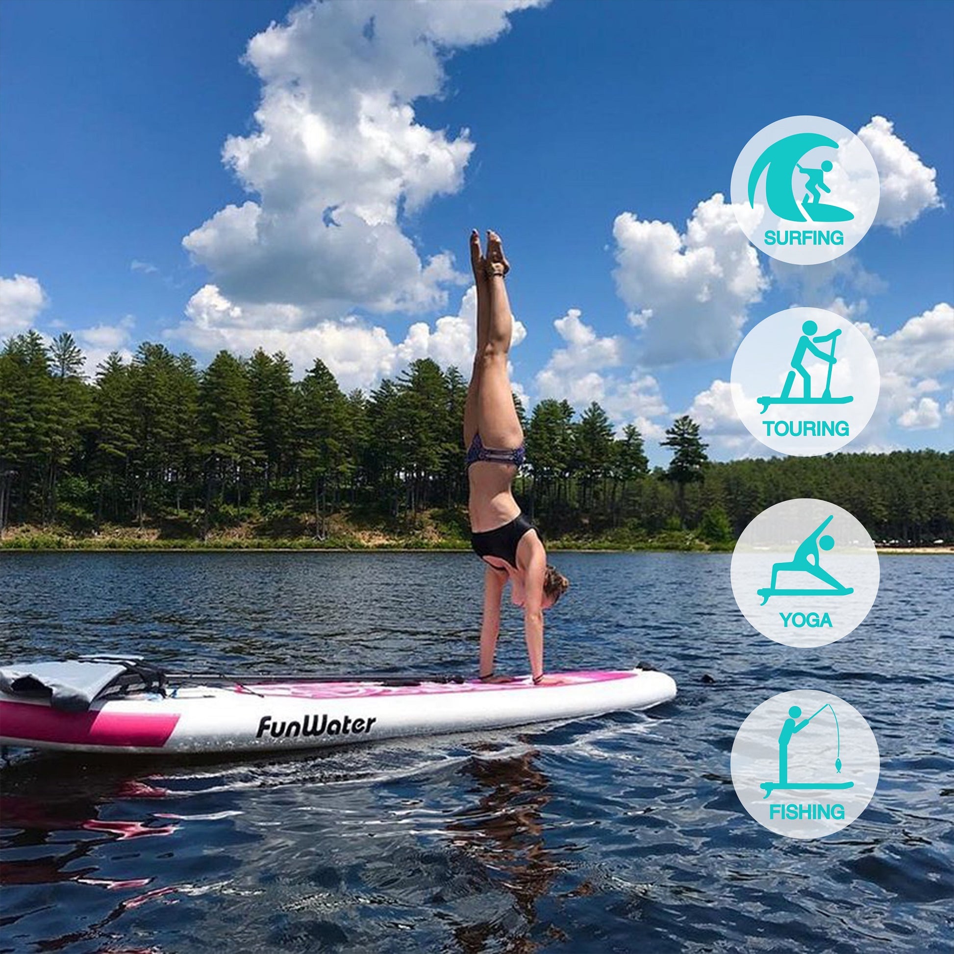 Inflatable Stand Up paddle Board TIKI-PINK 10′6″ SUP Board starwake